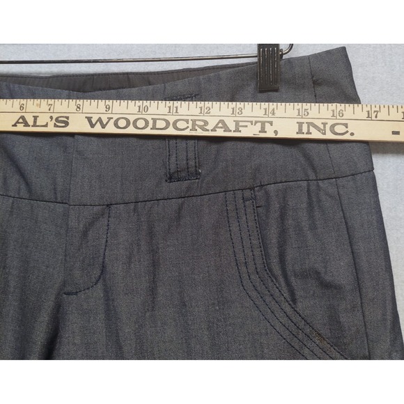 Billy Blues Dress Pants Womens 8 Wide Leg Charcoal Gray Stretch Career Workwear - Picture 6 of 16